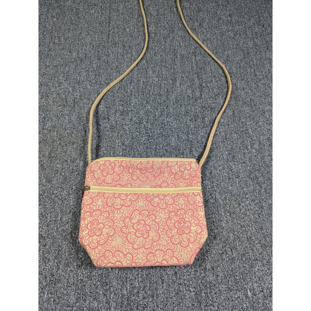 Maruca Pink Floral Jacquard Crossbody Bag Handmade Boulder CO Small Travel Purse